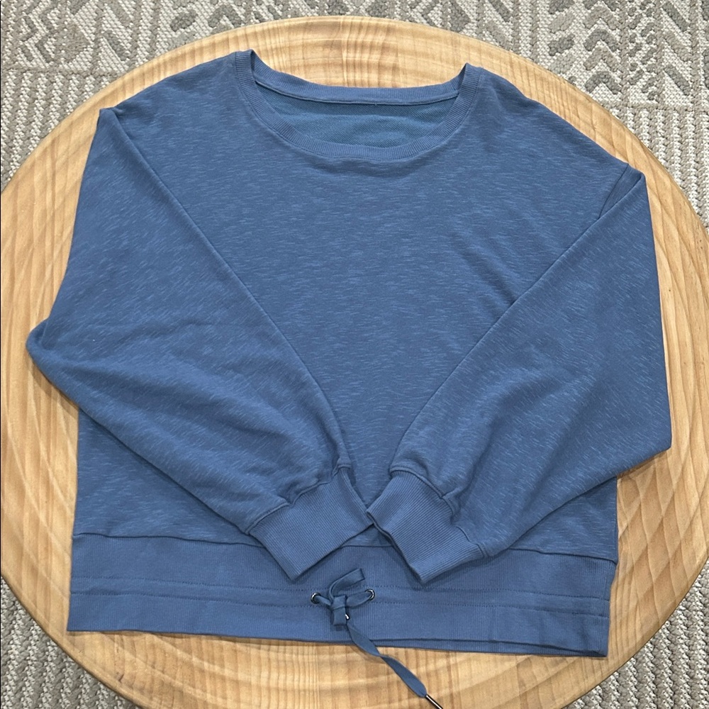 Freely Casual Blue Drawstring Sweatshirt
